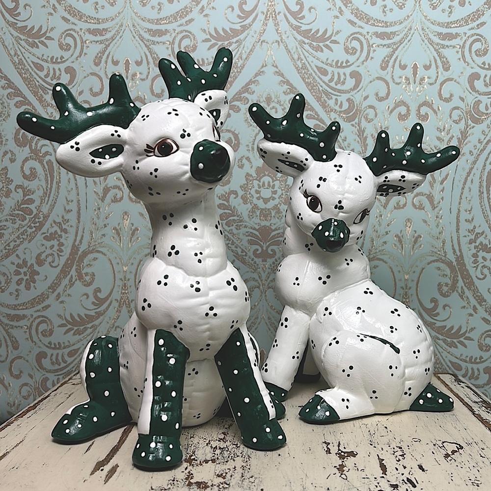 Pair of Vintage Kimple Reindeer